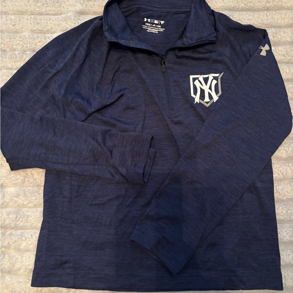 Boys Under Armour Navy Long Sleeve Pullover
